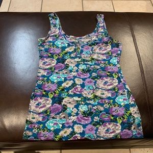 Blue and Purple Floral Tanktop
